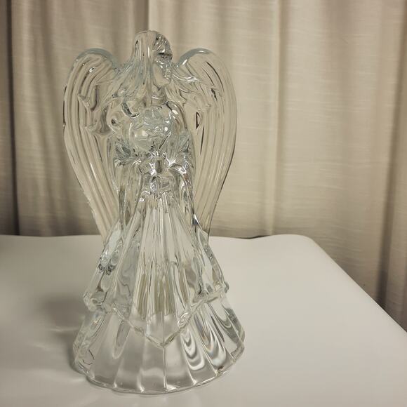 Vintage ST. GEORGE Holiday Elegance 24% Lead Crystal Angel Candlestick Holder - Picture 8 of 13